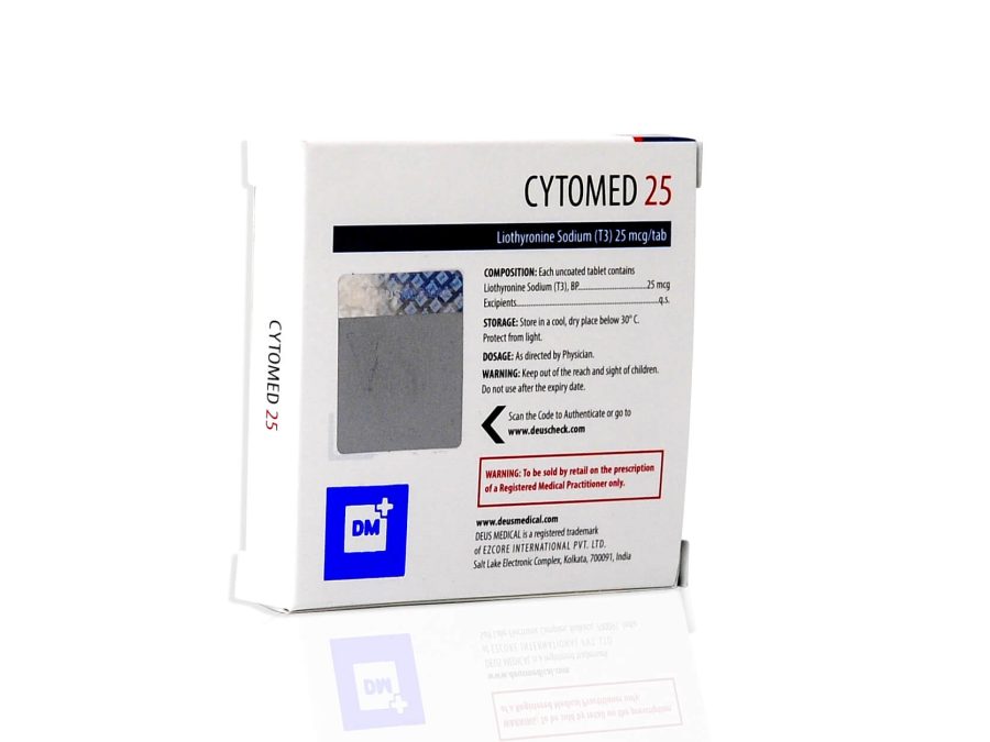 CYTOMED 25 (Liothyronine Sodium T3) - 50 comprimés de 25mcg - DEUS-MEDICAL – Image 2