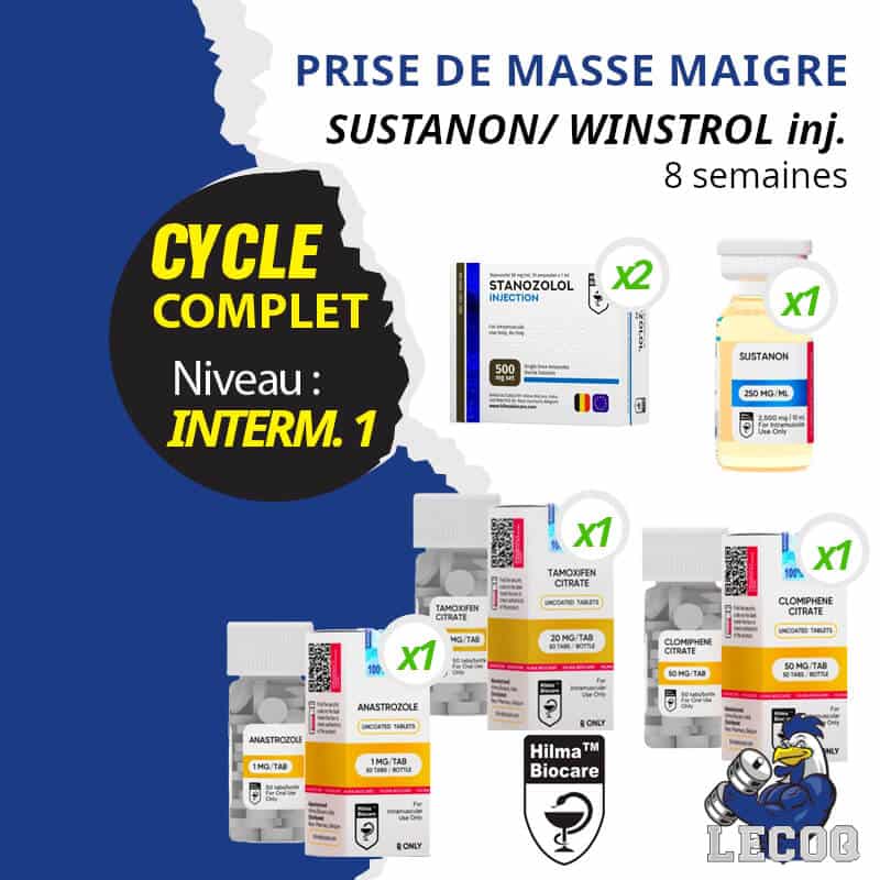10- SUSTANON / WINSTROL (INJECTABLE) – 8 SEMAINES (CYCLE DE PRISE DE MASSE MAIGRE INTERMÉDIAIRE 1) HILMA BIOCARE
